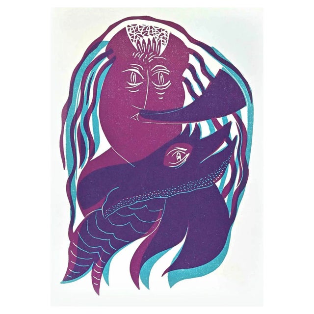 Creatures is an original screen print realized by Axel Hartenstein in the mid-20th Century. In good condition. The artwork...