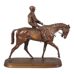 Pierre Jules Mêne Equestrian Race Horse Bronze Sculpture