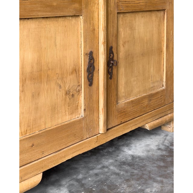 Tan Antique European Pine Hutch For Sale - Image 8 of 9