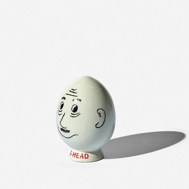 Vintage Ceramic Egghead For Sale - Image 4 of 7