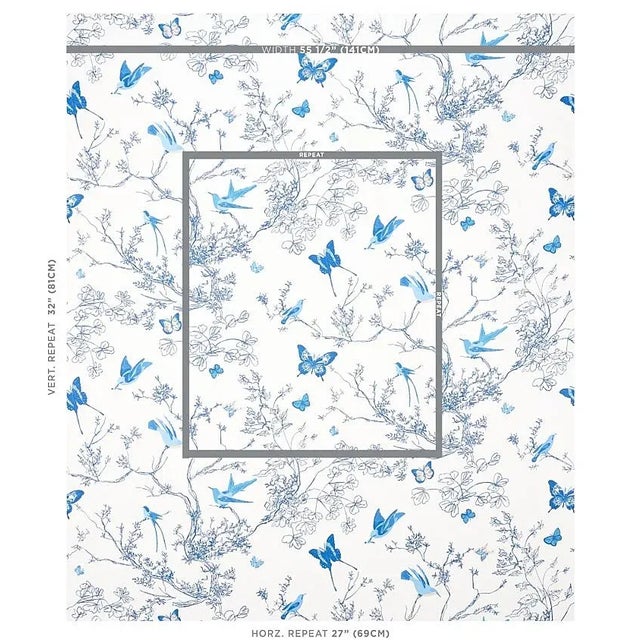 Vibrant winged creatures flutter among delicate foliage in porcelain Birds & Butterflies, a celebrated pattern inspired by...
