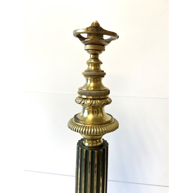 Traditional Large Antique French Carcel Lamp in Gilt Bronze and Brass, 1800s For Sale - Image 3 of 12