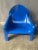 Iconic model 4794 lounge chair designed by Gae Aulenti, in blue, and manufactured by Kartell/Italy, in 1974. The chairs...