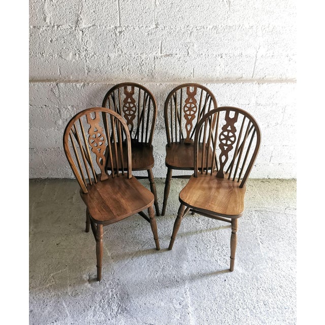 Antique Windsor Dining Chairs, 1920s, Set of 4 For Sale - Image 15 of 17