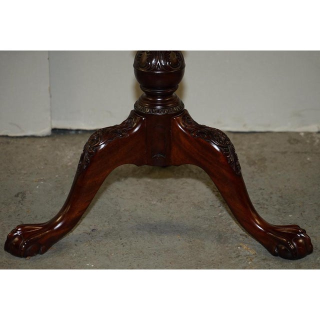 Wood Georgian Style Hardwood Tilt Top Tripod Table For Sale - Image 7 of 18