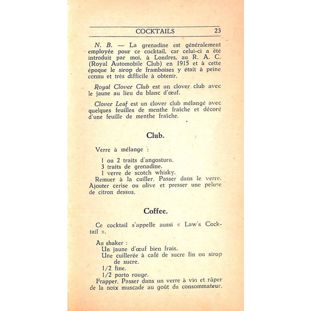 "L'Art Du Cocktail" 1930 Vermeire, Robert For Sale - Image 11 of 12