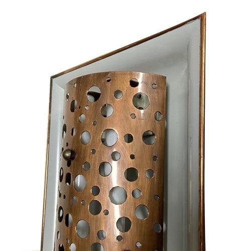 Large Copper and Grey Metal Wall Lights, 1950s, Set of 2 For Sale - Image 12 of 16