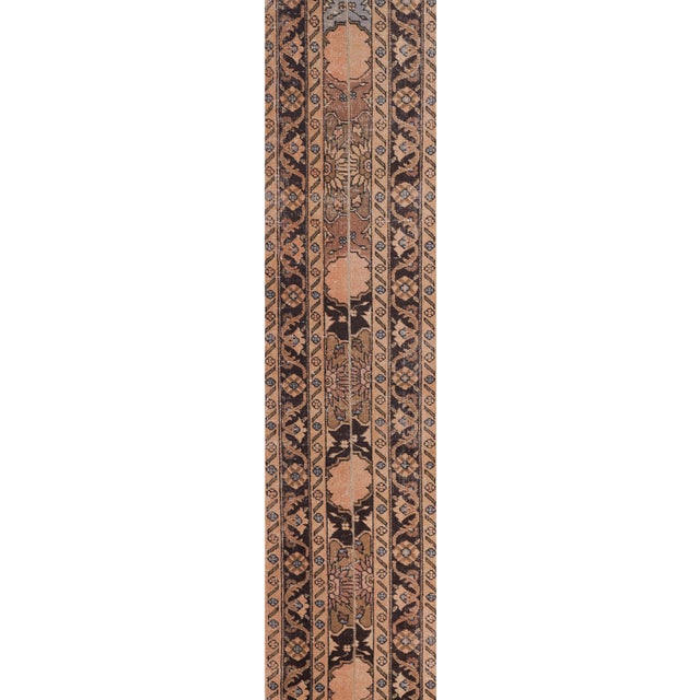 Mid-Century Modern 1960s Traditional Turkish Hand Knotted Vintage Long Runner Rug - Stair Carpet 1'8'' X 22'6'' For Sale - Image 3 of 10