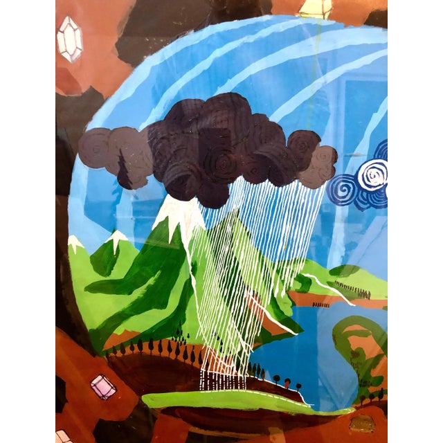 Scoli Acosta Large Contemporary Mixed Media Painting LA Artist External Horizons 2004 For Sale - Image 9 of 12