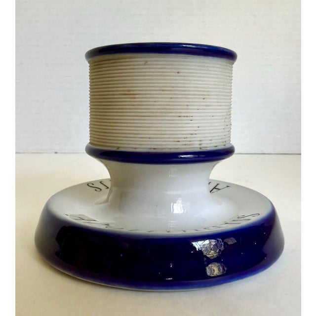 Late 19th Century Antique Apollinaris Porcelain Advertising Match Striker & Holder For Sale - Image 5 of 8
