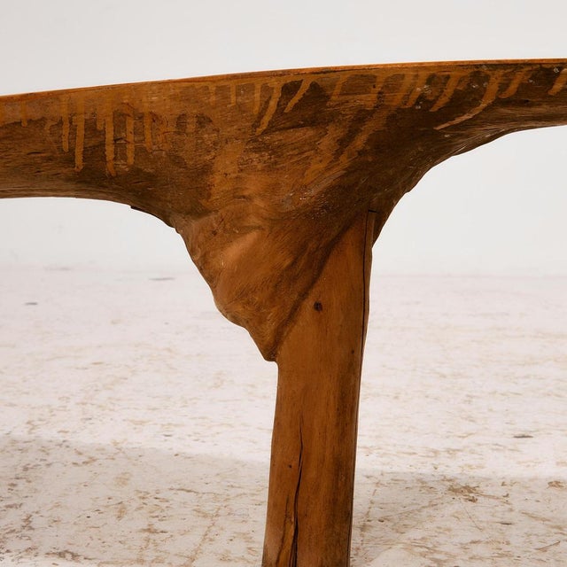 Brutalist Pine Bench, 1970 For Sale - Image 5 of 18