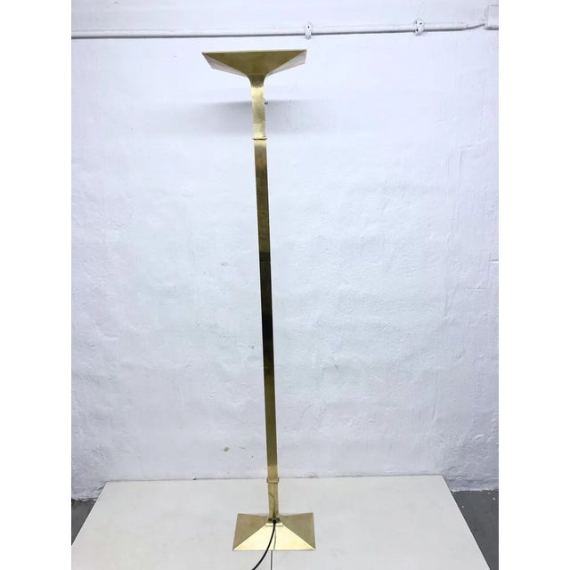 1990s Italian New Society Floor Lamp in Brass, 1980s For Sale - Image 5 of 12