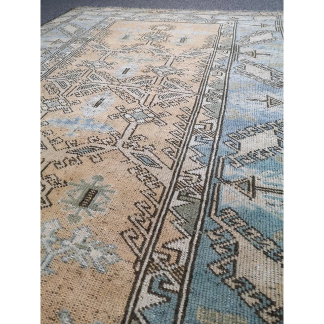 Blue Vintage Turkish Hand-Knotted Anatolian Area Rug For Sale - Image 8 of 13