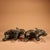 This is a charming pair of vintage Chinese bronze sculptures depicting elephants. Crafted from solid copper/bronze, the...