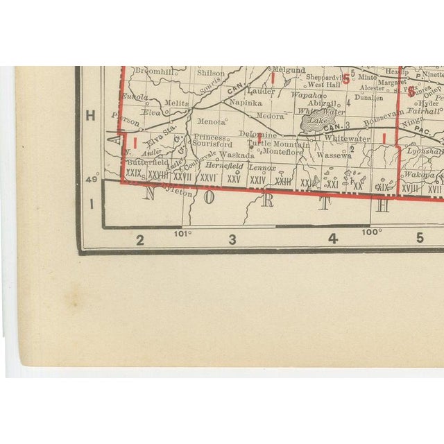 Black Antique Map of Manitoba with Lake Winnipeg by Ran McNally, 1899 For Sale - Image 8 of 12