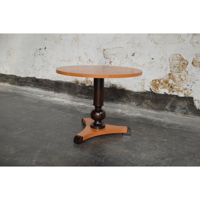 Swedish Art Deco Moderne Round Pedestal End or Side Table For Sale In Atlanta - Image 6 of 8