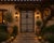 Antique Chinese Pine Compound Gate of substantial proportions, being 8H x 5.5w, with decorative iron trim on the top and...