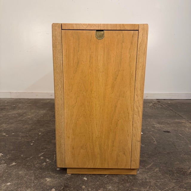 Drexel Preface Campaign Style Credenza With Bar Extending Top For Sale - Image 9 of 10