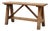 French Rustic Oak Trestle Bench, 1890s For Sale