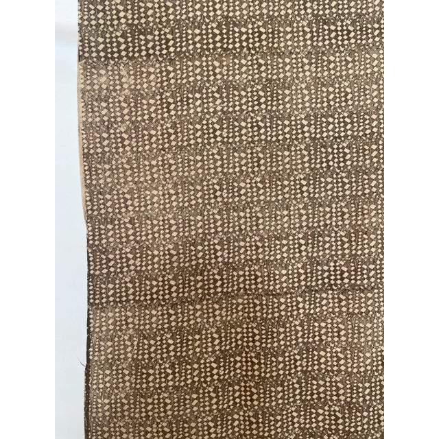 African Batik Cloth Natural Hand-woven Hand-Printed Cotton Fabric Ghana 10 yards. Colors are organic earth tone beige and...