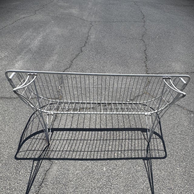 Metal Vintage Mid- Century Homecrest Wrought Iron Grenada 3seated Patio Sofa. 1950’s-60’s, Attributed For Sale - Image 7 of 14
