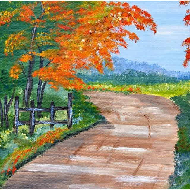 Branca, Country Path in Autumn, Oil on Canvas, Framed For Sale - Image 3 of 6