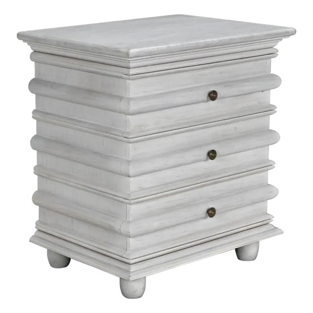 NOIR Ascona Side Table, White Wash For Sale