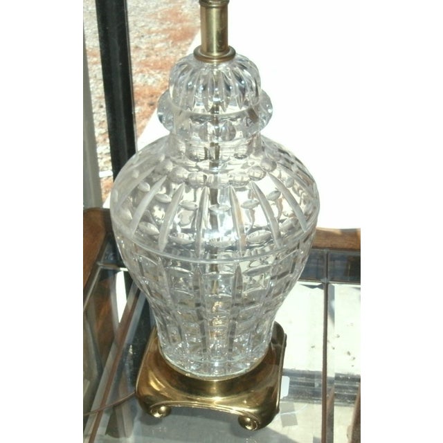 Mid 20th Century Hollywood Regency Cut Crystal Ginger Jar Lamp Chairish