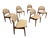 Exceptional set of six Mid-Century Danish Modern Model 62S dining chairs designed by Arne Vodder, circa 1960s. Crafted in...