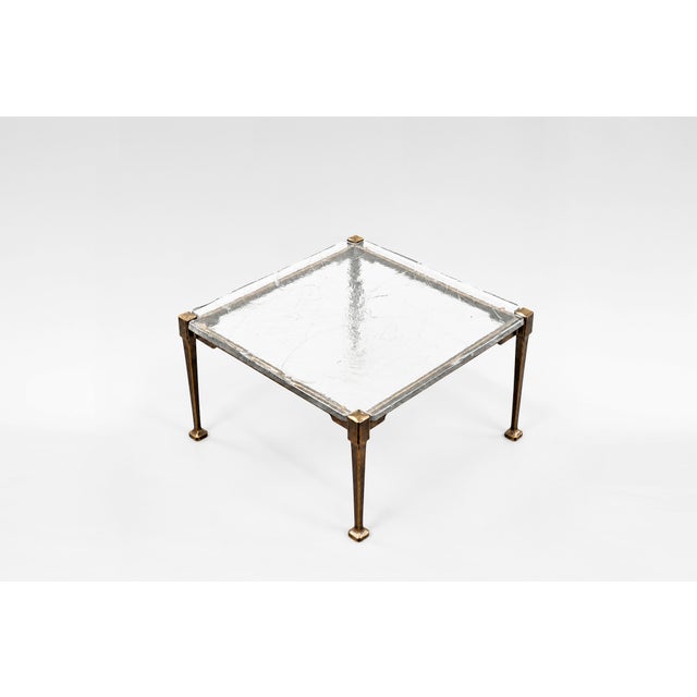 Industrial Industrial Forged Bronze and Cast Glass Waldemai Table by Lothar & Gisela Klute for Lothar Klute, Germany, 1990s For Sale - Image 3 of 8
