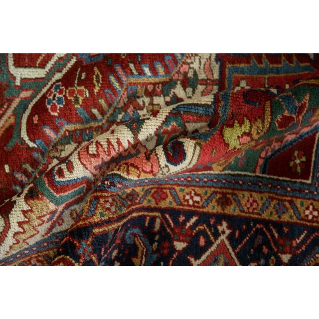 Persian Vintage Heriz Carpet - 7'9" X 10'10" For Sale - Image 3 of 12