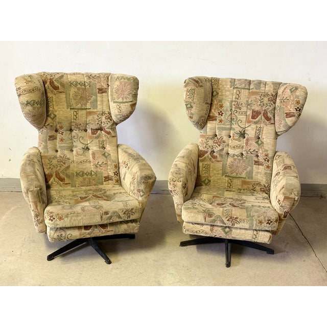 Metal Vintage Swivel Chairs, 1980s, Set of 2 For Sale - Image 7 of 7