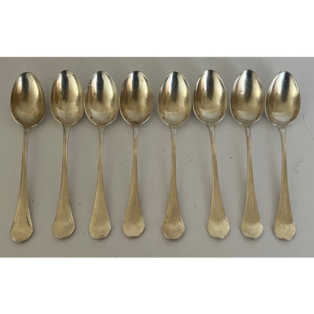 Silver 19th Century Christofle Coffee Spoons, Set of 8 For Sale - Image 8 of 8