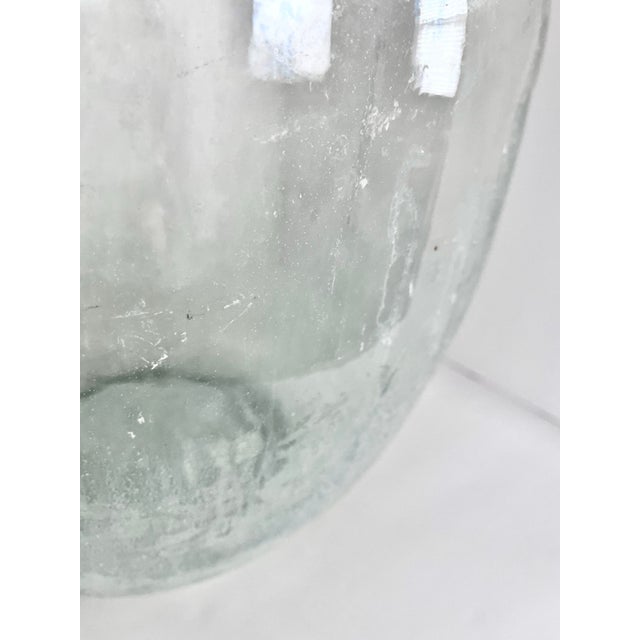 Antique Blown Glass Demijohn or Decanter | Aged Light Turquoise For Sale - Image 9 of 12