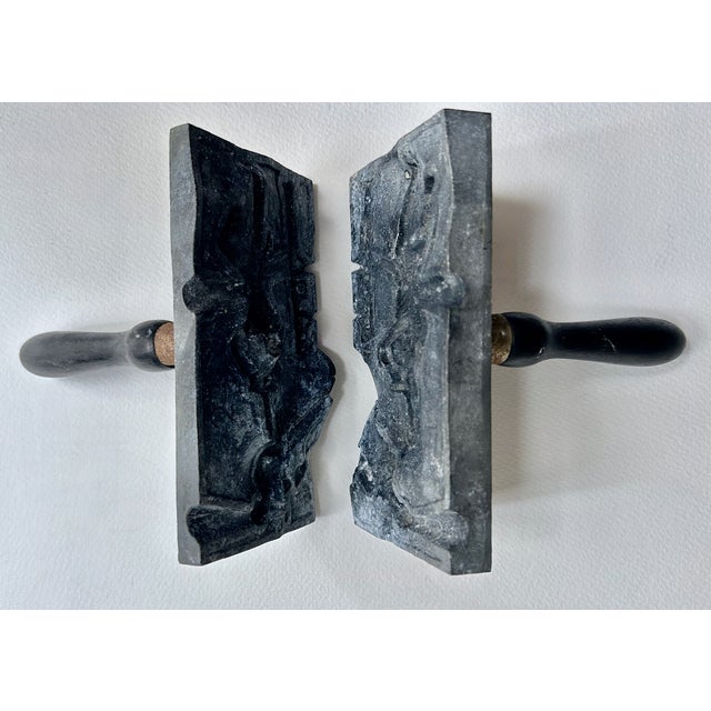 Dark Gray Antique Black Handled Toy Soldier Metal Casting Moulds For Sale - Image 8 of 18