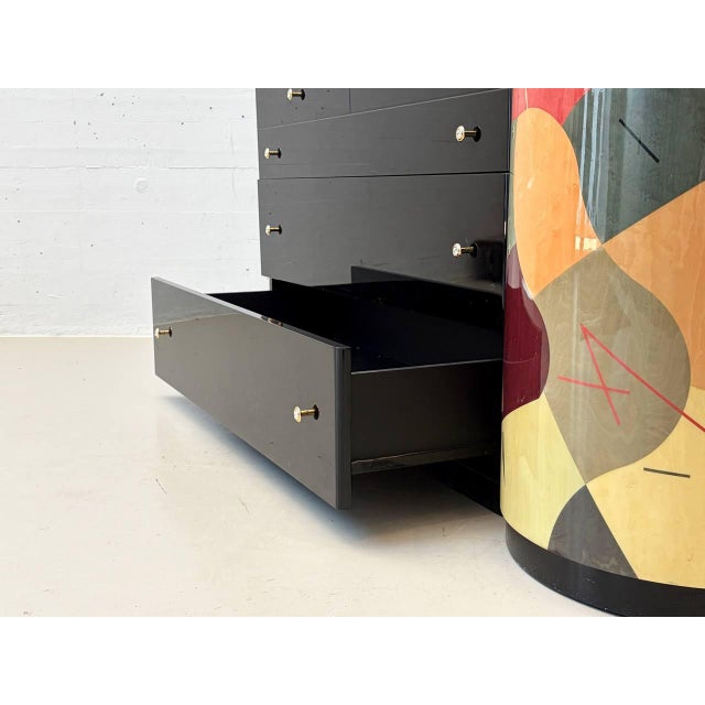 Vintage Chest of Drawers with Mirror by Carlo Malnati, 1980s For Sale - Image 9 of 15