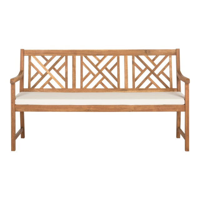 Jack 3 Seat Bench in Natural & Beige For Sale