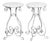 Antique White Pr. Vintage Metal Garden Pedestals For Sale - Image 8 of 12