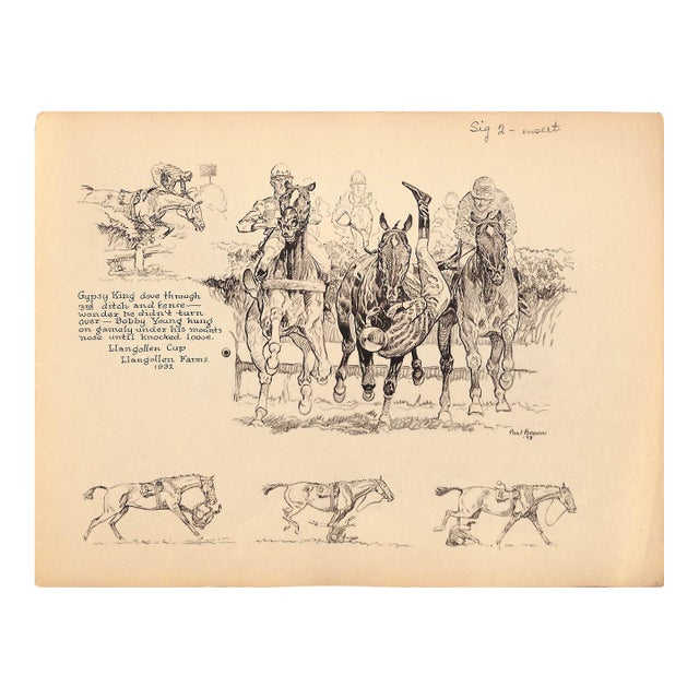 Gypsy King Dove Through 3rd Ditch and Fence Llangollen Cup 1932 Reproduction For Sale