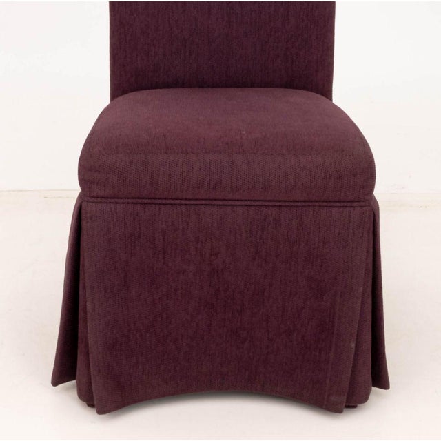 Contemporary Contemporary Purple Upholstered Slipper Chair For Sale - Image 3 of 9
