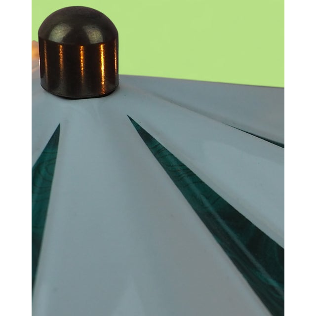 UFO Wall Lamp in Green Malachite Ceramic from Pan Leuchten, 1970s For Sale - Image 9 of 11