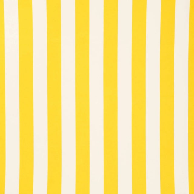 Sample- Schumacher Cabana Stripe Fabric in Yellow For Sale