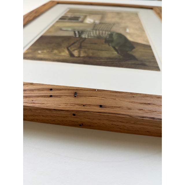 Chestnut Andrew Wyeth’s “Early October” Framed in American Chestnut For Sale - Image 8 of 9