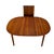1980s Danish Modern Solid Teak Dining Table W/ Leaf, Oval Extension Table For Sale - Image 12 of 16