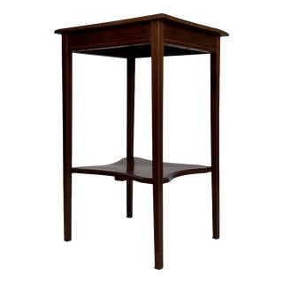 Antique Early 20th Century English Edwardian Mahogany Side Table For Sale