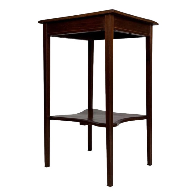 Antique Early 20th Century English Edwardian Mahogany Side Table For Sale