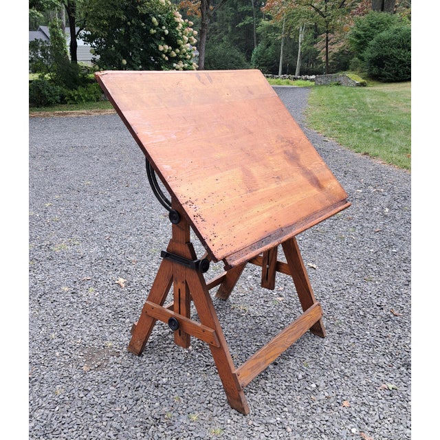 Antique Keuffel & Esser Popular Drawing Table For Sale - Image 9 of 13