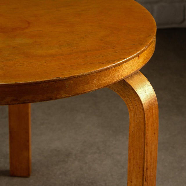Alvar Aalto Model 70 Side Table by Alvar Aalto, Finland, 1940s For Sale - Image 4 of 13