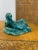 Pair of Signed 1932 Ceramic Glazed Faun Sculptures For Sale - Image 4 of 12