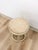 Mid-Century Modern Vintage Lightwash Rattan Stool Woven Wicker Seat Coastal Hollywood Regency For Sale - Image 3 of 7